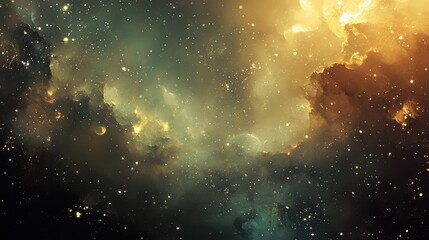 Obraz premium Celestial Echoes: Vast nebula with soft light and shimmering stars, evoking a serene, cosmic beauty.