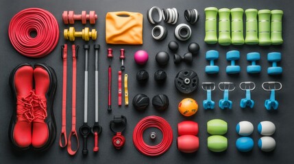 Fototapeta premium Fitness Equipment Layout