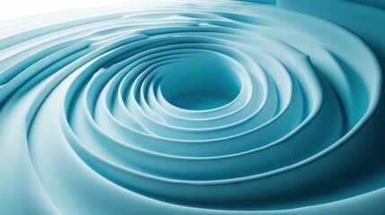 Abstract Blue Circular Shapes - 3D Rendering