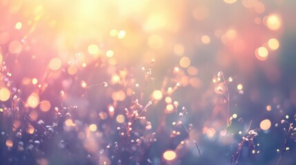 Fragments of Light: Ethereal light fragments scattered across a soft, blurred background, forming a delicate and dreamy scene.