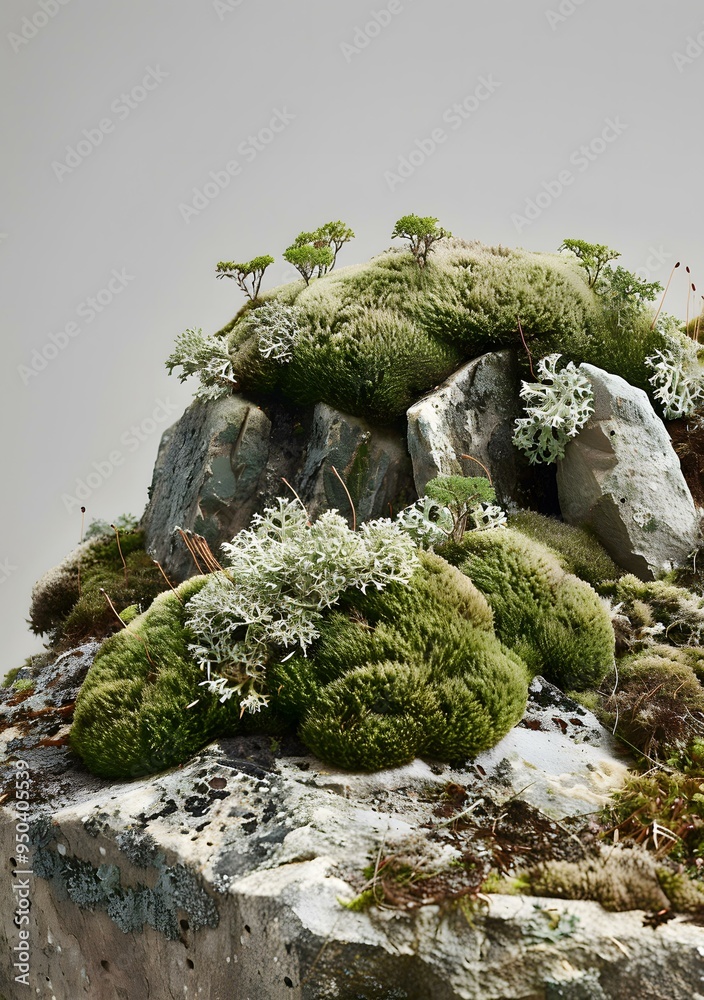 Wall mural Close Up of Moss Covered Rocks