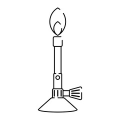 Bunsen Burner Illustration