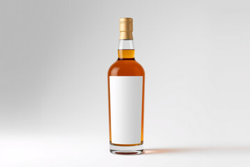 Realistic whiskey bottle mockup featuring detailed label design and premium packaging. Perfect for showcasing branding, label design, and packaging for craft spirits and premium whiskey products.