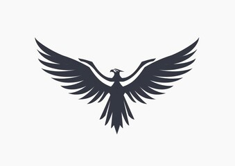 Eagle Hawk Silhouette Vector Art Illustration Design