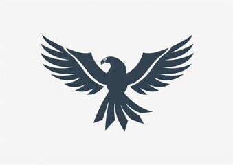 Obraz premium Eagle Hawk Silhouette Vector Art Illustration Design