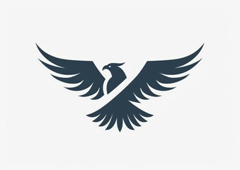 Obraz premium Eagle Hawk Silhouette Vector Art Illustration Design