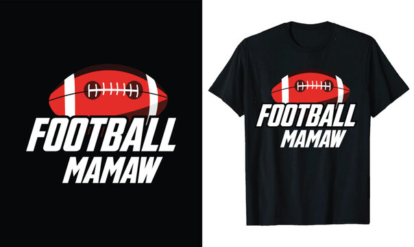 Football mamaw awesome american football t-shirt design