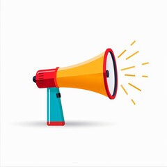 A bright orange and pink microphone with a pink and blue cord