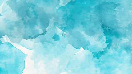 Obraz premium A blue and white watercolor painting with a light blue sky