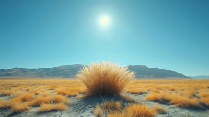 Autumnal mountain landscape with vibrant foliage and a vast sky
