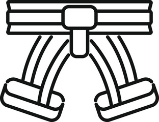 This icon of a safety harness is perfect for projects related to climbing, mountaineering, or outdoor sports
