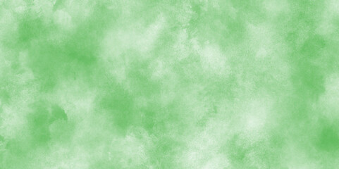 Abstract green color clouds background, Vibrant mint green grunge texture with puffy and blurry natural clear clouds,  grunge light mint green watercolor background clouds texture backdrop.