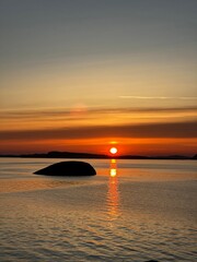 sunset on the sea in Norway