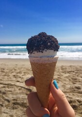 ice cream on the beach