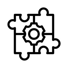 data integration line icon