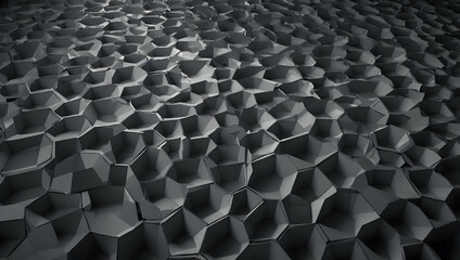 Fototapeta premium Abstract Geometric Texture: A mesmerizing abstract texture composed of countless interconnected geometric shapes, creating a captivating and mesmerizing visual experience. The monochrome color scheme 