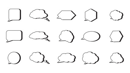 Fototapeta premium Speech bubble set vector