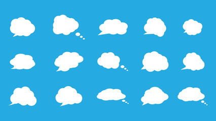 Speech Bubble set. speech bubble icons vector set, comic dialog clouds