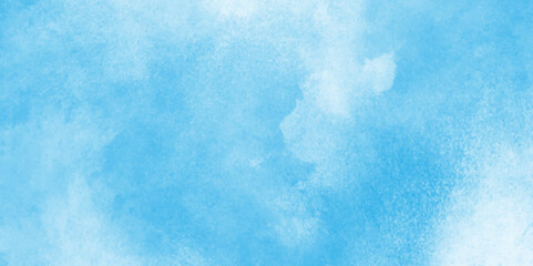 Abstract hand paint square stain watercolor background, watercolor abstract texture with white clouds and blue sky, abstract painted white clouds with pastel blue cloudy sky texture.	