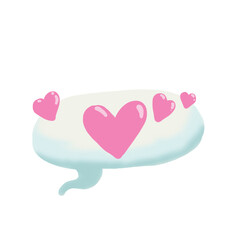 Love speech bubble Illustration