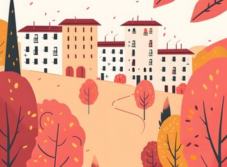 Autumn Day in the City Park