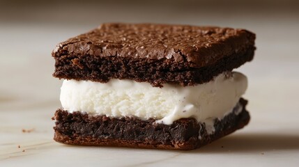 Satisfying Close-Up of Ice Cream Sandwiches on Plain Background