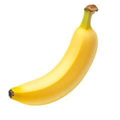  ripe yellow banana on a transparent background