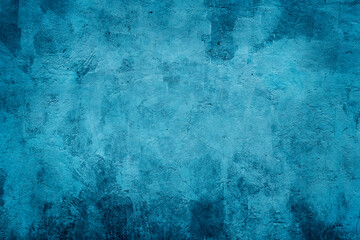 Grunge Blue Painted Wall Texture Background