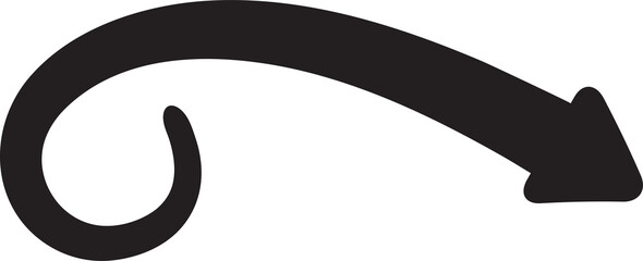 Turn Right Doodle Arrow Symbol
