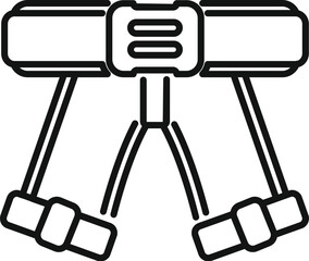Simple vector icon of a baby walking assistant belt