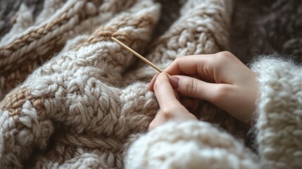 Cozy Knitting Hands