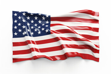 Obraz premium flag of USA, isolated on white background