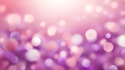 Fototapeta premium A blurred background with large, diffused bokeh circles in shades of pink and lavender, on a plain white background, creating a soft, romantic atmosphere.