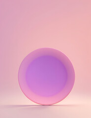 Obraz premium A blurred background with large, diffused bokeh circles in shades of pink and lavender, on a plain white background, creating a soft, romantic atmosphere.