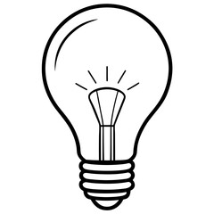 Light Bulb Vector Silhouette