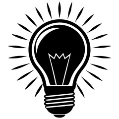 Light Bulb Vector Silhouette