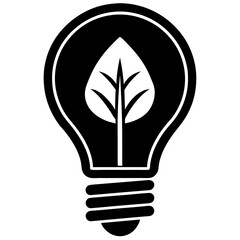 Light Bulb Vector Silhouette