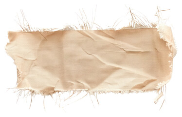 PNG Frayed beige fabric scrap piece