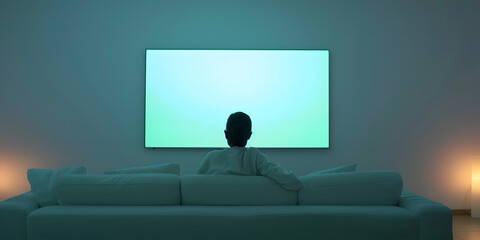 watching widescreen TV