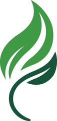 the logo for the green leaf