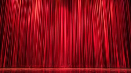 Red stage curtain, commonly used in theaters