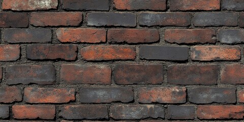Obraz premium Brick wall with uneven mortar.