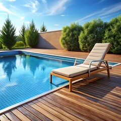 View of luxurious hotel pool