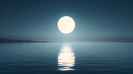 full moon over water