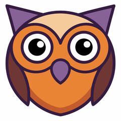 Minimalist Owl color Logo Vector