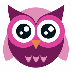 Minimalist Owl color Logo Vector