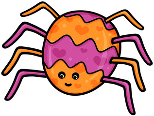 Cute Groovy vibrant Spider Candy for Halloween Treats
