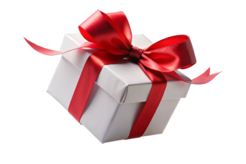 red gift box with bow