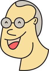 Obraz premium Man Face Avatar Comic Character Style 