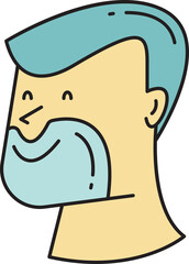 Man Face Avatar Comic Character Style
